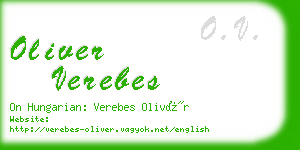 oliver verebes business card